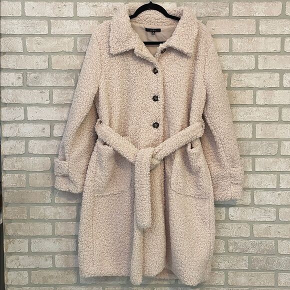 21 Saints teddy bear cream longline coat size XL - Picture 5 of 10